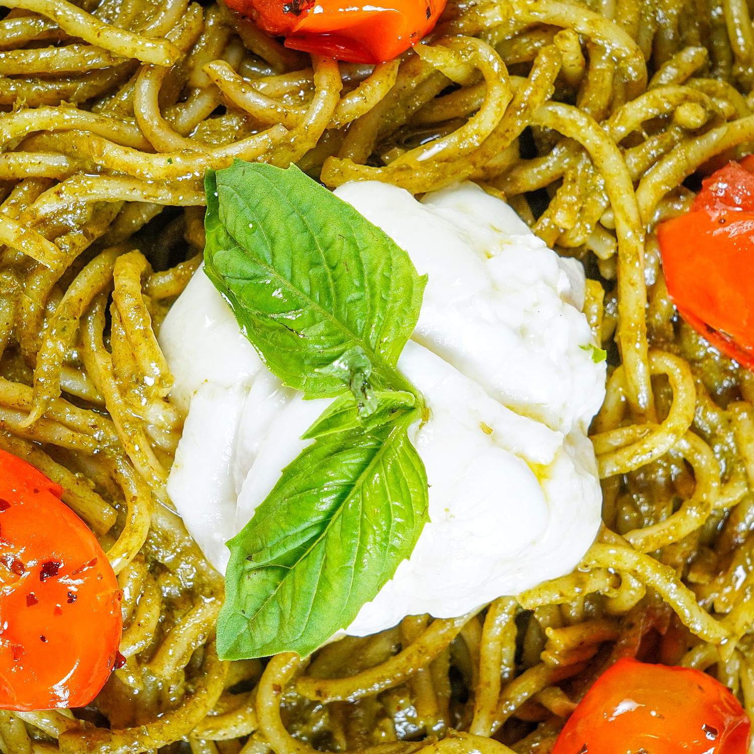Pesto con Stracciatella